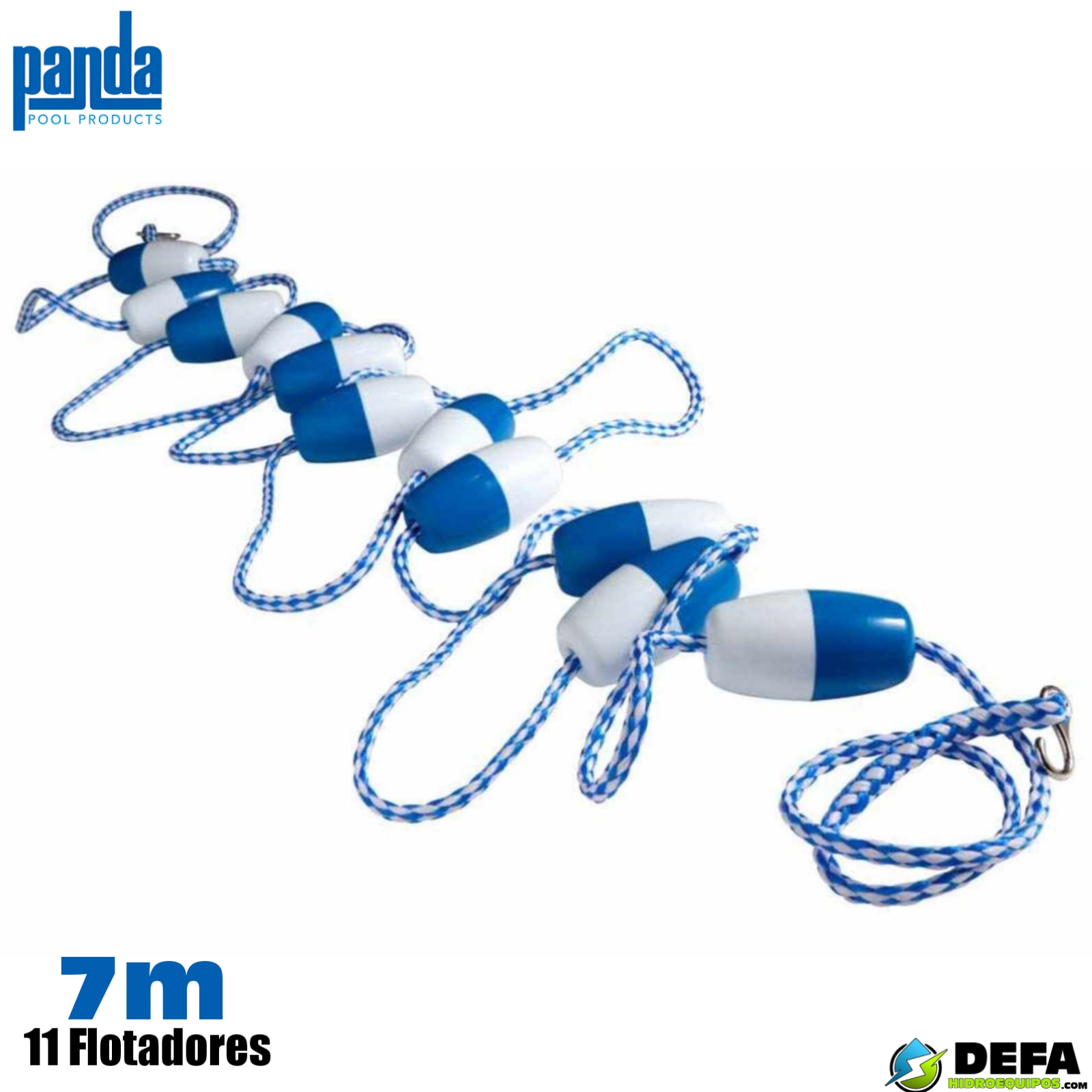 Linea de flotacion Panda PA-CFLOT-7M 7 m con 11 flotadores