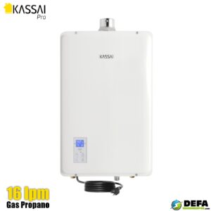 Calentador de agua Kassai KASPRO-16P 16 lt propano 127v Modulante