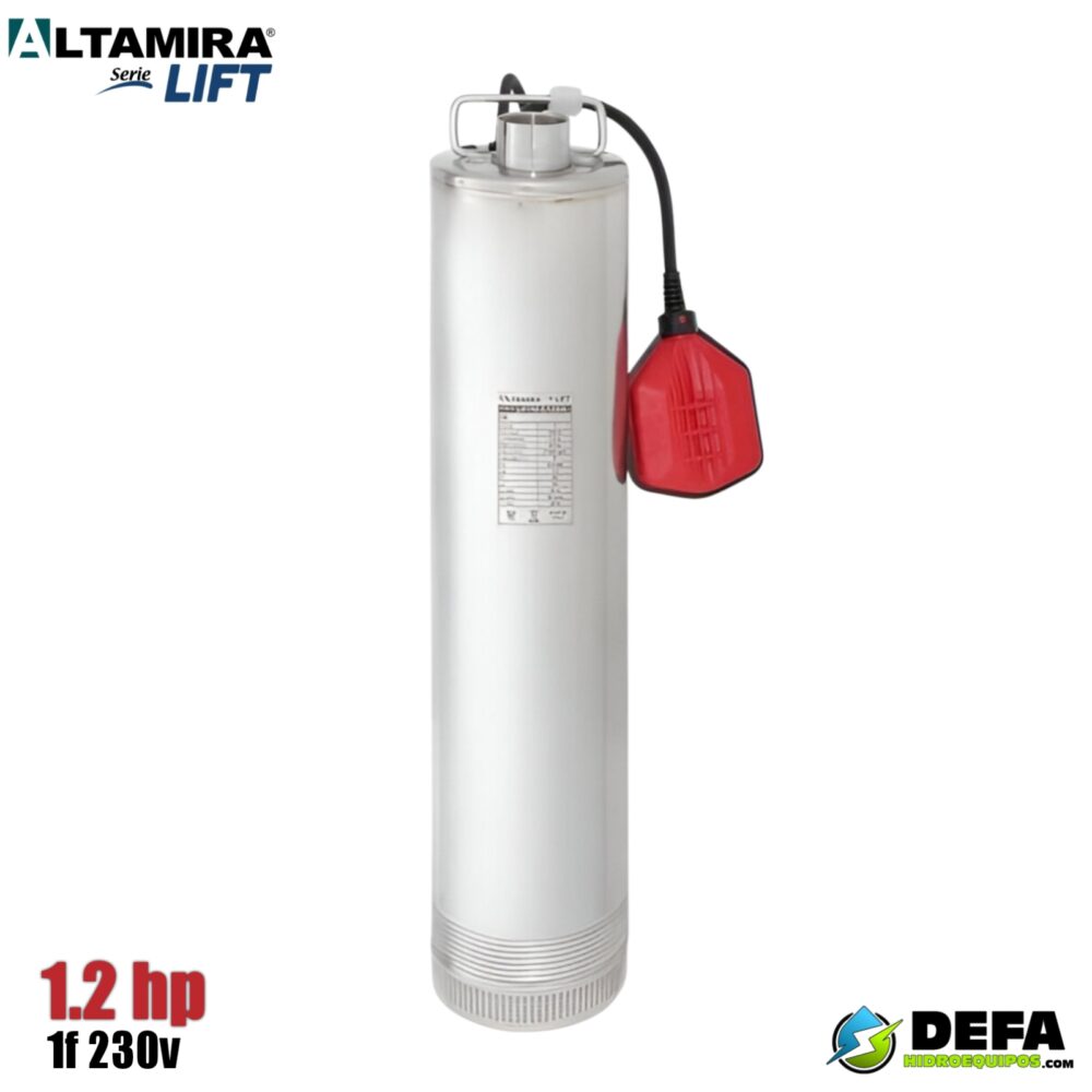 Bomba sumergible Altamira LIFT50-6-1230A 1.2 hp 1f 230v