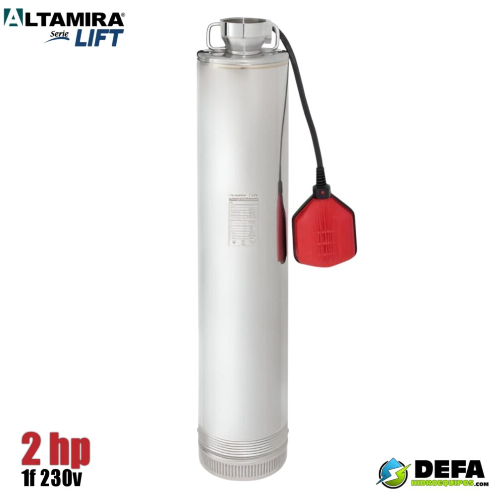 Bomba sumergible Altamira LIFT120-4-1230A 2 hp 1f 230v
