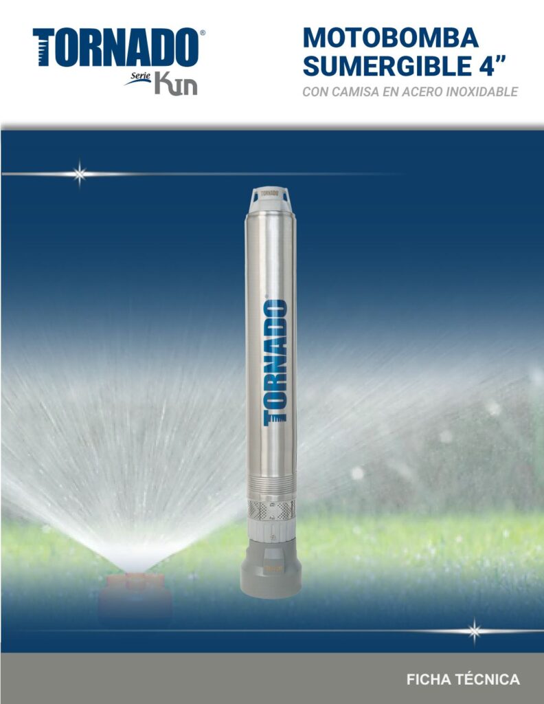 Bomba sumergible tipo bala Tornado KIN58-8/1230A 1f 230v