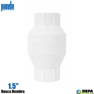 Valvula check Panda PA-VC-1.5PVCR PVC de 1.5" rosca hembra