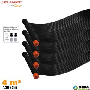 Panel solar para piscina Sol Grande ECOHEAT-4M2 4 pz de 0.35 x 3.00 mt (4m2)