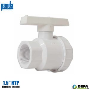 Valvula esfera Panda PA-VB-1.5PVCR de 1.5" con tuerca union