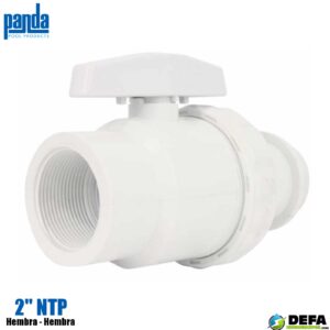 Valvula esfera Panda PA-VB-2PVCR de 2" con tuerca union