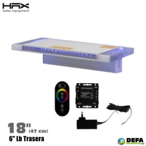Cascada led HAX 6277-025-010 18" con control remoto, controlador y transformador