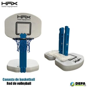 Juguetes HAX SM24 Canasta de basketball y red de volleyball HAX 2 en 1