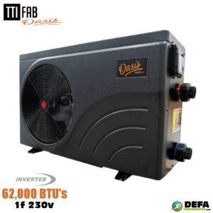 Bomba de calor marca TTI FAB serie OASISINV65 65,000 Btus 1f 230v bajas temperaturas