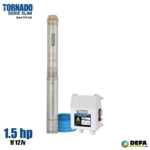 Bomba sumergible tipo bala Tornado SLIM8-13/1127 1.5 hp 1f 127v