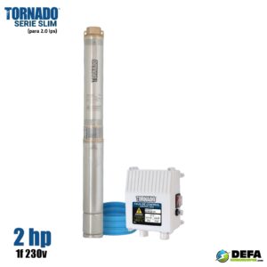 Bomba sumergible tipo bala Tornado SLIM20-9/1230 2 hp 1f 230v