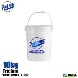 Tricloro Poolzone TCCA-T-10 tabletas 90% de 1.25" 20mg