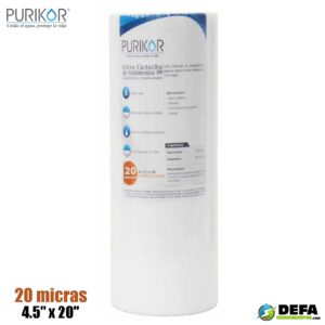 Filtro Cartucho de Polipropileno Termofusionado Purikor PKCPP4.5X20X20