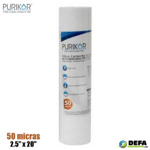 Filtro Cartucho de Polipropileno Termofusionado Purikor PKCPP2.5X20X50