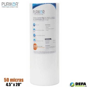 Filtro Cartucho de Polipropileno Termofusionado Purikor PKCPP4.5X20X50