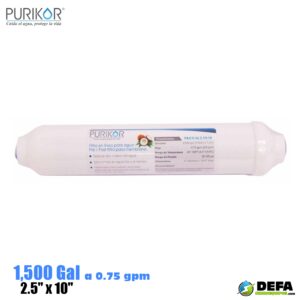 Filtro Cartucho de Carbon Activado Granular en Linea Purikor PKCCAL2.5X10