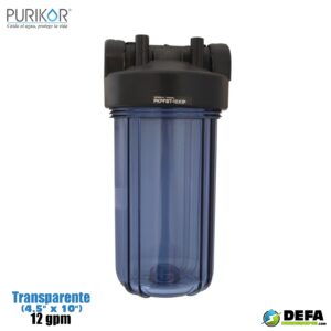 Portafiltro para Cartucho Purikor PKPFBT-10X1P Transparente 12 gpm