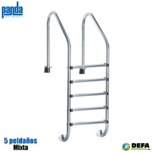 Escalera para piscina Panda PA-ESC-MIX1-5P 5 peldaños acero inox
