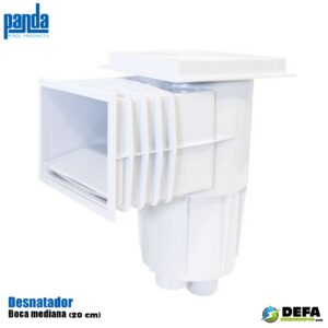 Desnatador de tapa cuadrada con canastilla para piscina Panda PA-DESN-PBC2-M20 20 cm ancho