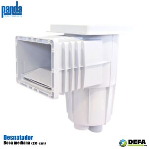 Desnatador de tapa cuadrada con canastilla para piscina Panda PA-DESN-PBF2-M20 20 cm ancho