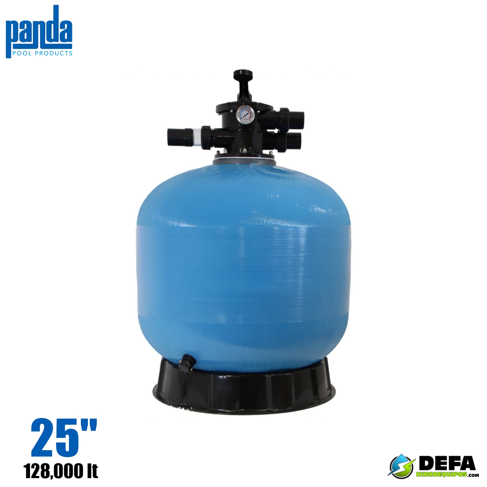 Filtro de arena para piscina en fibra de vidrio Panda MARB-25T-FB-6V 25"