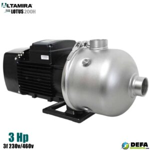 Bomba multietapas Altamira LOTUS200-2/3234 3 hp 3f 230v/460v Inoxidable