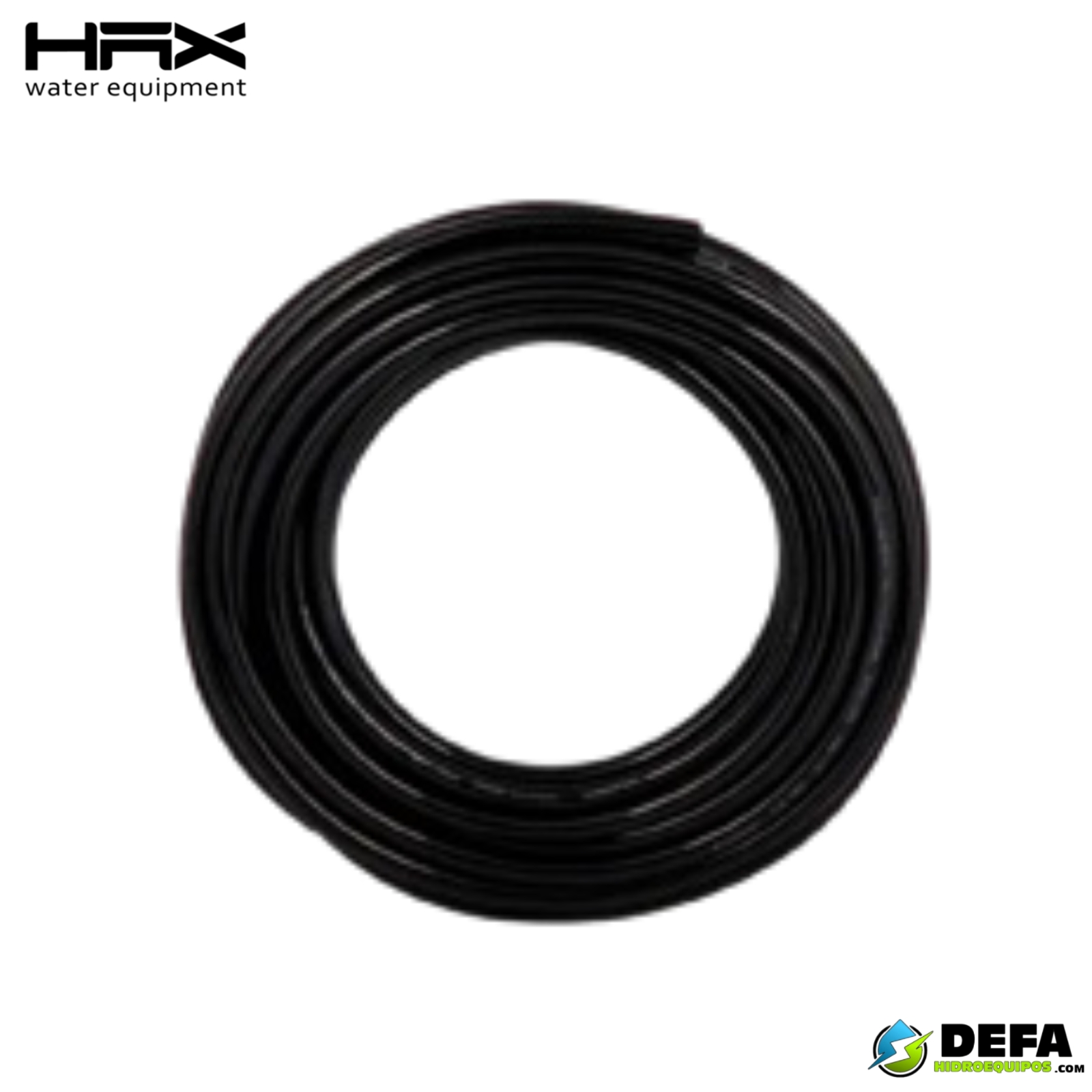 Tubing marca Hax serie TU07-100 negro de 30m resistente a rayos UV
