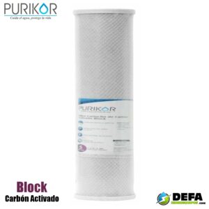 Filtro Cartucho de Carbon Activado Block (CTO) Purikor PKCCTO4.5X20X5