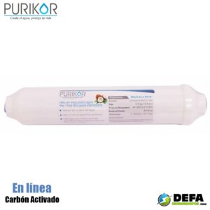 Filtro Cartucho de Carbon Activado Granular en Linea Purikor PKCCAL2.5X10