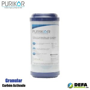 Filtro Cartucho de Carbon Activado Granular (GAC) Purikor PKCGAC4.5X10