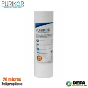 Filtro Cartucho de Polipropileno Termofusionado Purikor PKCPP2.5X10X20