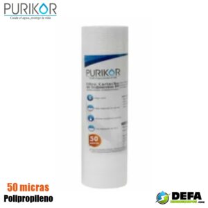 Filtro Cartucho de Polipropileno Termofusionado Purikor PKCPP2.5X10X50
