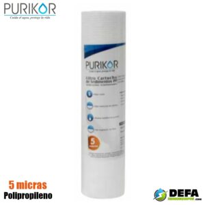 Filtro Cartucho de Polipropileno Termofusionado Purikor PKCPP2.5X20X5