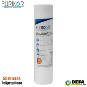 Filtro Cartucho de Polipropileno Termofusionado Purikor PKCPP2.5X20X50