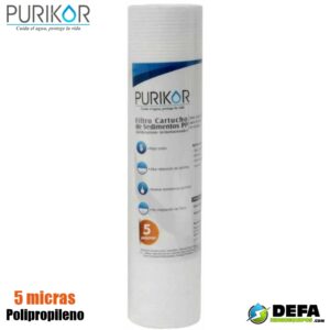 Filtro Cartucho de Polipropileno Termofusionado Purikor PKCPP2.5X40X5