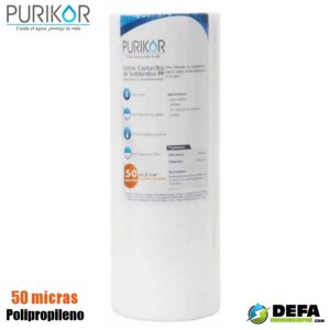 Filtro Cartucho de Polipropileno Termofusionado Purikor PKCPP4.5X20X50