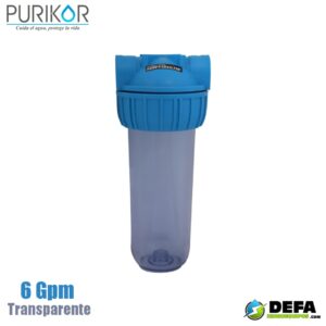 Portafiltro para Cartucho Purikor PKPFT-10X0.75P Transparente 6 gpm