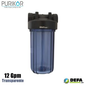 Portafiltro para Cartucho Purikor PKPFBT-10X1P Transparente 12 gpm