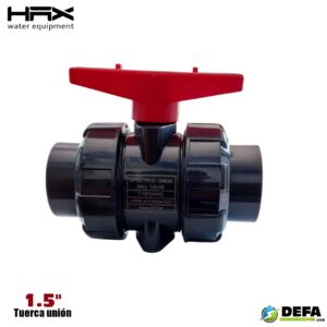 Valvula esfera Hax F71-15 pvc con tuerca union 1.5"