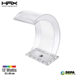 Cascada tipo arco de gancho de acrilico WF-300L 32x60cm con iluminacion LED 12W 12VCD
