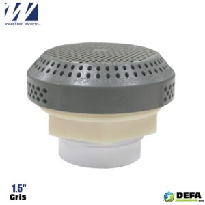 Succion recta de alto flujo640-3257-VP 3.7" de diametro conexion 1.5" gris