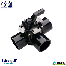 Valvula de tres vias Waterway 600-7200-CPVC 1.5"