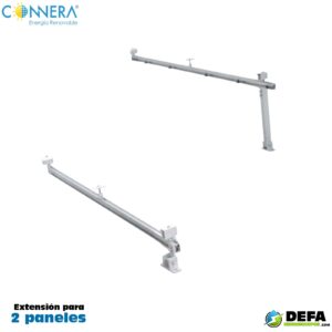 Soporte solar adicional en aluminio para 2 paneles Connera AURA-XN-ADIC2