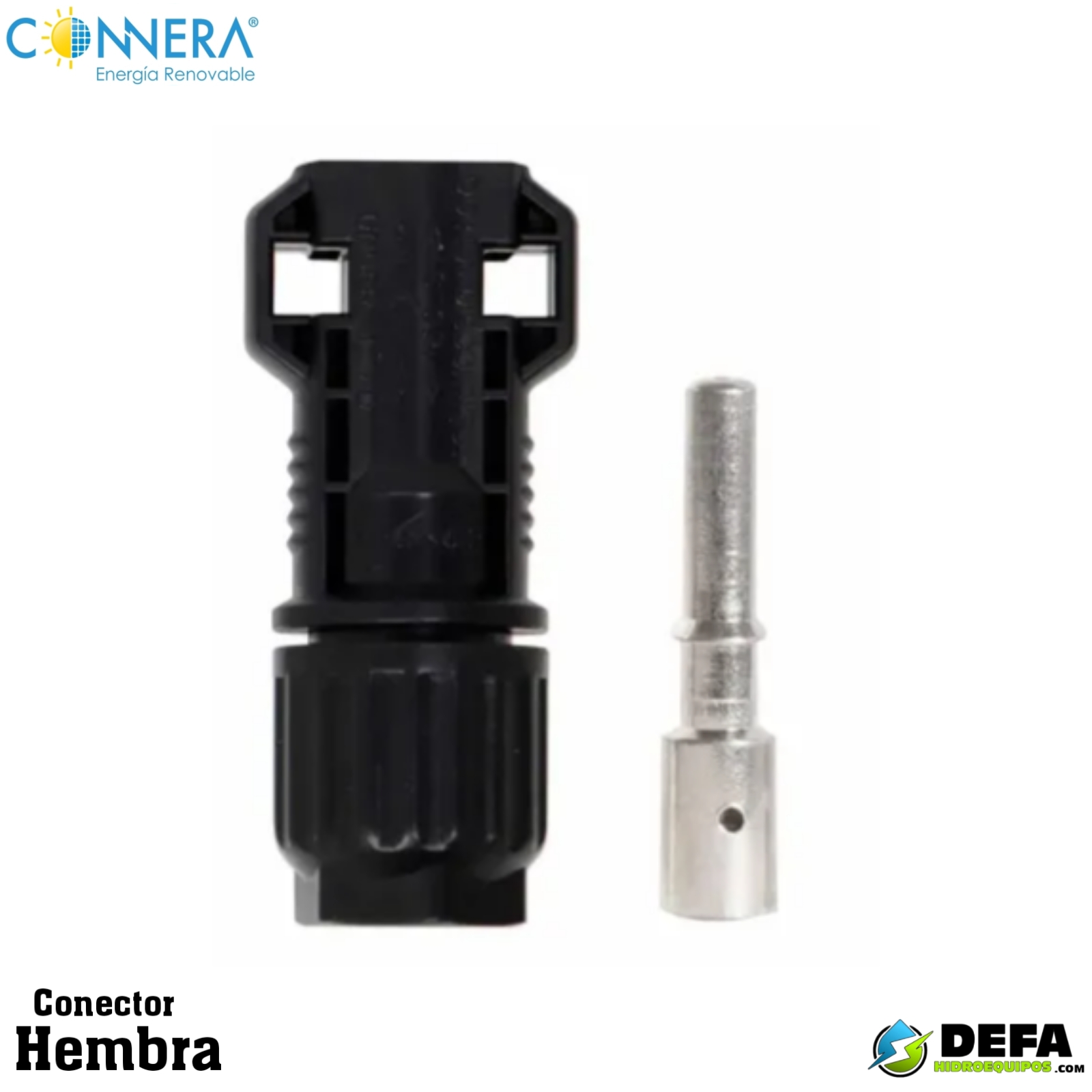 Conector hembra uso rudo Conera CTR-MC4-M-8AWG