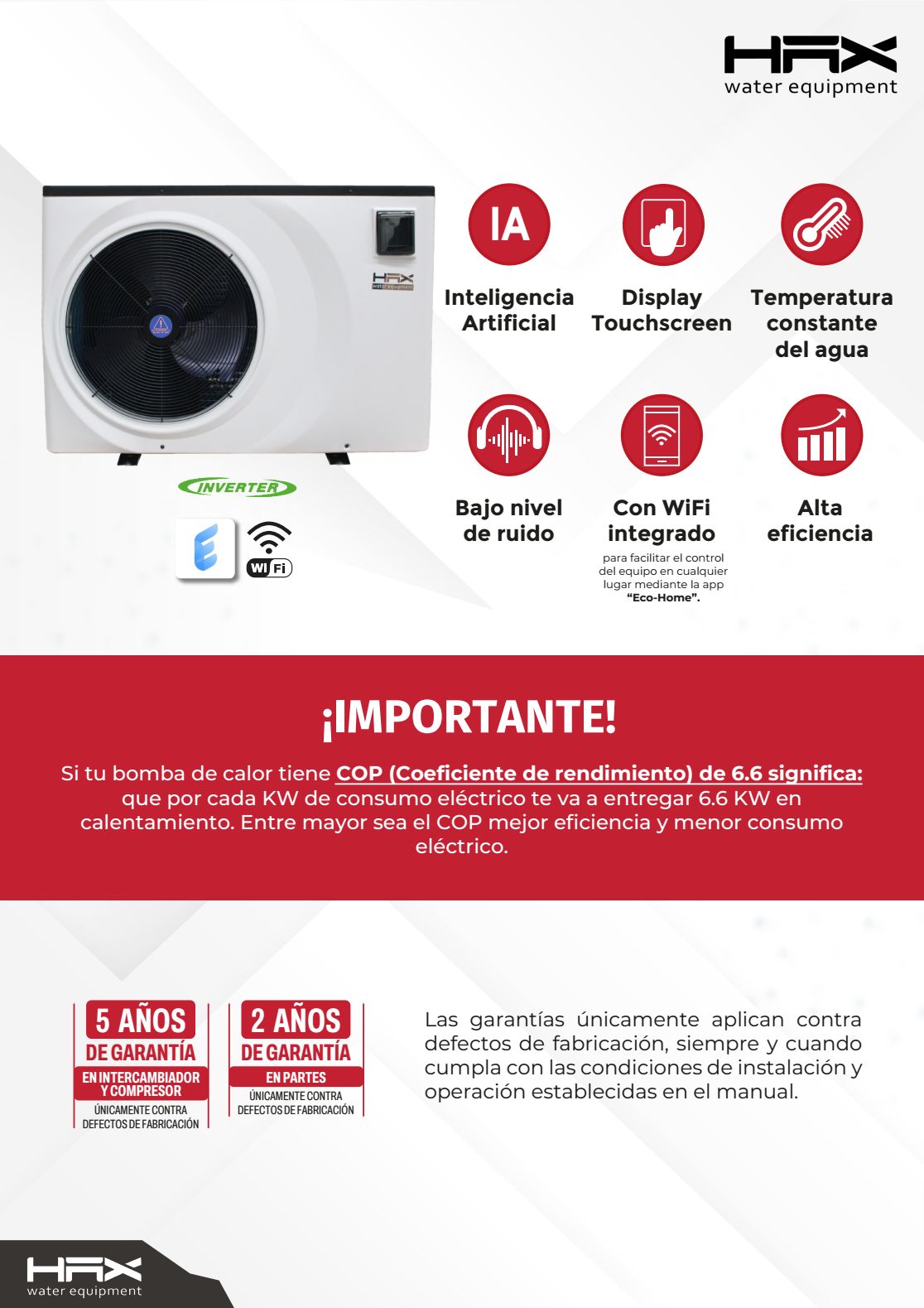 Bomba de calor HAX Inverter F100SPR4INVM-PE 36,000 BTU 1f 230v con IA - Imagen 7