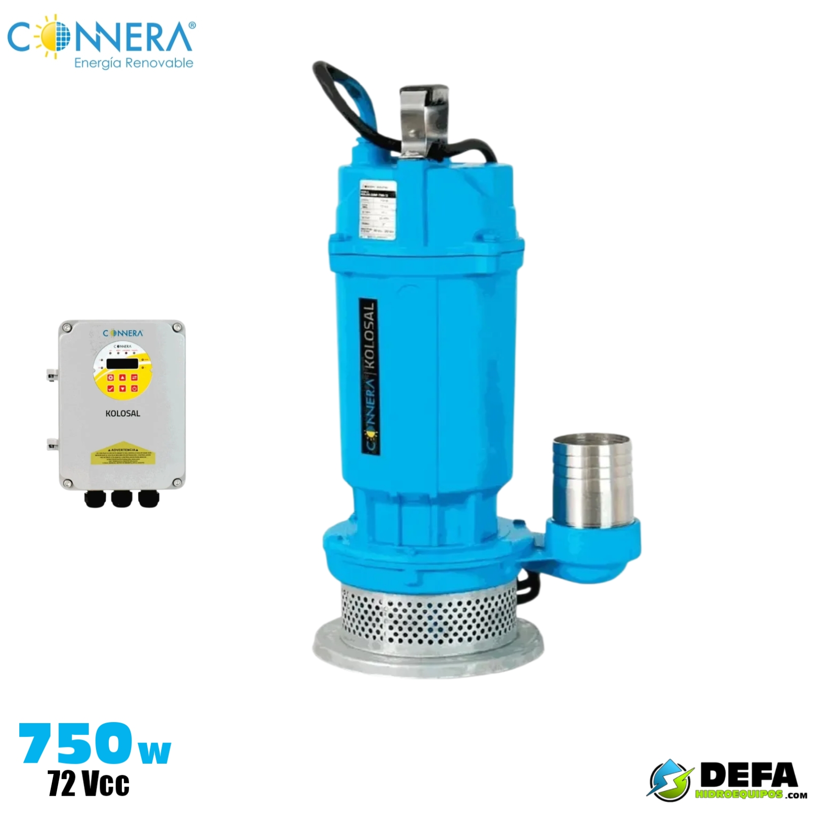 Bomba sumergible solar Connera KOLOS-2SRP-750-72 750w