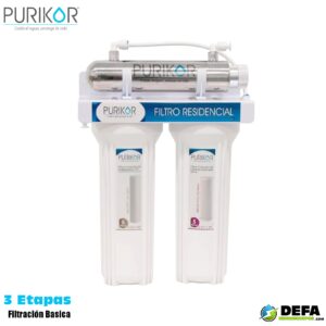 Sistema de filtracion basica POU Purikor PKF-3UV 3 etapas