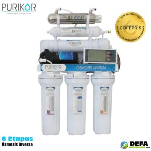Sistemas de osmosis inversa POU Purikor PKRO100-6UVPM 100 gpd 6 etapas