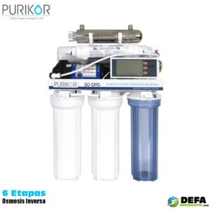 Sistemas de osmosis inversa POU Purikor PKRO50-6UVPM 50 gpd 6 etapas