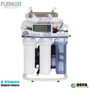 Sistemas de osmosis inversa POU Purikor PKRO600-6UVPM 600 gpd 6 etapas