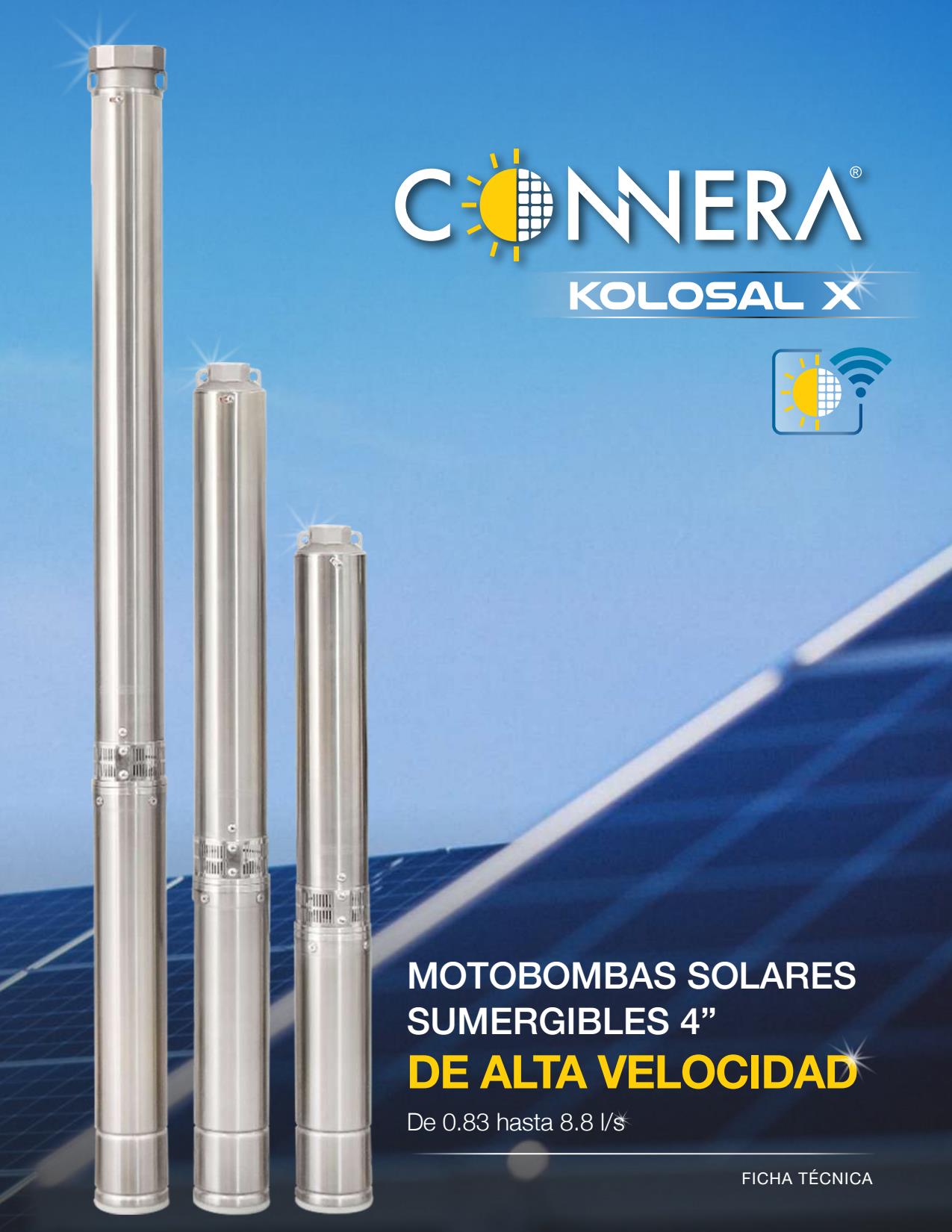 Bomba sumergible tipo bala inteligente solar Connera KOLOSAL X - Imagen 2